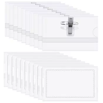 Doyime name tag holder set of 20 name tag holder name tag case name holder ID card name tag clear case safety dual use type social gathering seminar