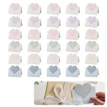 Doyime Сообщение Благодарственная открытка Поздравительный подарок Праздничная мини-карта, [Набор 30] Открытка в форме сердца, Открытка, Открытка, Роскошь, Стильный, Милый,