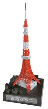 Пластиковая модель Doyusha Easy Tokyo Tower Пластиковая модель 1/2000 с цветовой кодировкой