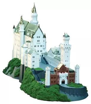Doyusha Western Castle Замок Нойшванштайн Золотая пластиковая модель NSG Литье Цвет 1/220