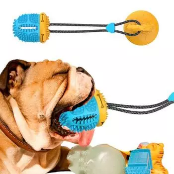 Дозатор для лакомств на присосках для домашних животных, игрушка для перетягивания зубов, игрушка для щенков, аксессуары для животных