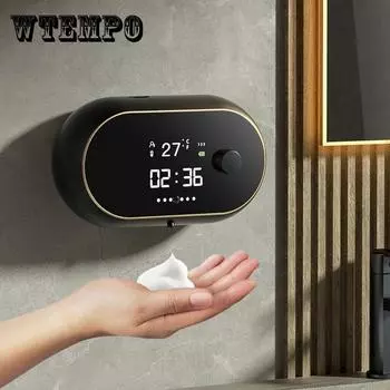 Дозатор для мыла Настенная мобильная стиральная машина USB Портативная пена Автоматическое индукционное дезинфицирующее средство для рук Дозаторы жидкого мыла белый