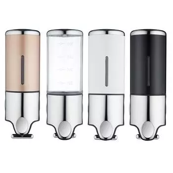 Дозатор для пены и мыла для ванной, держатель для дезинфицирующего средства для рук, настенное крепление, дозатор для мыла, шампуня, жидкости, аксессуары для ванной комнаты LXY белый