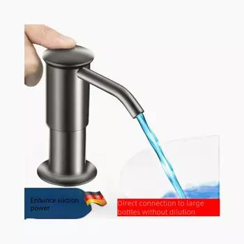 Дозатор мыла для кухонной мойки, встраиваемый в столешницу дозатор мыла с удлинительной трубкой, дозатор для моющего средства для посуды 1set серебряный