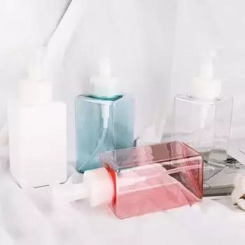 Дозатор мыла пенообразователь насос пустая квадратная бутылка пластиковая дорожная 250ml белый