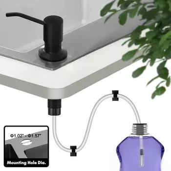 Дозатор мыла удлинитель трубки комплект для кухонных принадлежностей ванная комната нержавеющая сталь встроенные дозаторы жидкого мыла моющего средства