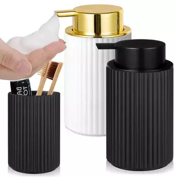 Дозатор пенящегося мыла, черный дозатор пенящегося мыла для рук, для ванной и кухни, для мытья рук и посуды, пенящийся насос-бутылка чёрный