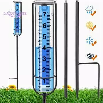 Дождемер, удобный высокоточный, четкая шкала, легко читаемый инструмент для измерения дождевой воды, поставка на открытом воздухе синий