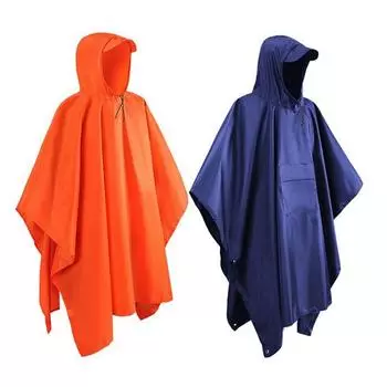 Дождевик 3 в 1, рюкзак, дождевик, дождевик, капюшон, походы, велоспорт, дождевик, пончо, дождевик, дождевик для кемпинга, водонепроницаемый коврик для палатки
