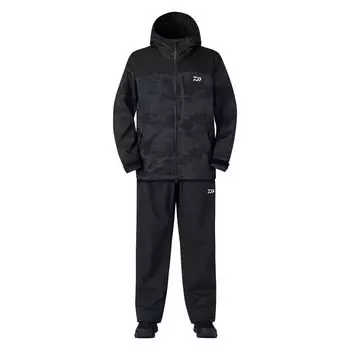 Дождевик Черный Камуфляж 2XL [Daiwa] 25DR-3625