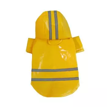Дождевик для домашних животных из ПУ, дождевик для собак, маленький, средний, светоотражающий, водонепроницаемый, снегостойкий, одежда для щенков XL жёлтый
