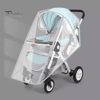 Дождевик для коляски, водонепроницаемый ветрозащитный пылезащитный чехол, легкий доступ, прозрачный чехол для коляски для путешествий ребенка Large C