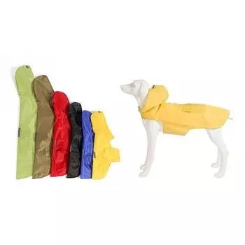 Дождевик для собак Светоотражающие полосы Комбинезоны с капюшоном Водонепроницаемое пальто для собак Водонепроницаемая одежда для улицы Дождевик S жёлтый