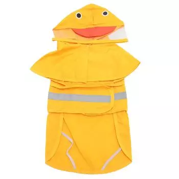 Дождевик для собак, водонепроницаемый, прозрачный, из ПВХ, регулируемый капюшон, дождевик для собак, для домашних животных на открытом воздухе S(for 2-4kg)