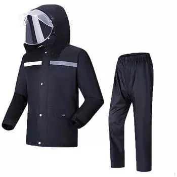 Дождевик Регулируемые манжеты для мужчин Эластичный пояс Полное тело куртка и брюки L