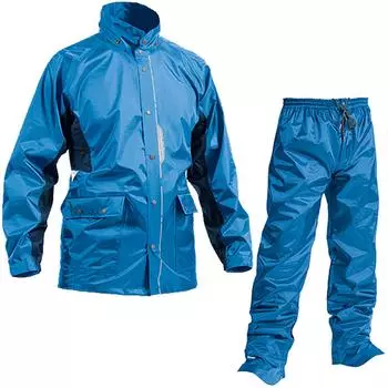 Дождевик с верхним и нижним давлением, вентиляция капель воды от EL Aqua Blue мужской (водостойкость 10000 ммH2O) (функция спина/бока) (отражающий