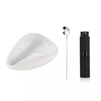 Дозирующая чашка для кофейных зерен и бутылка-распылитель RDT с ложкой, набор из 3 предметов, аксессуары для кофейного бара, керамические дозирующие сосуды белого цвета CHINA