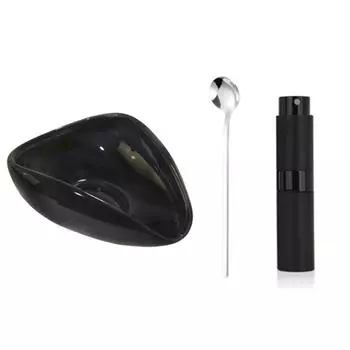 Дозирующая чашка для кофейных зерен и бутылка-распылитель RDT с ложкой, набор из 3 предметов, аксессуары для кофейного бара, керамические емкости для дозирования черного цвета CHINA