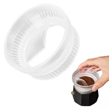Дозирующая воронка для кофейника Doyime Moka Pot 65 мм, кольцо для улавливания кофе, воронка для дозирования порошка, кольцо для перелива порошка, вращающееся