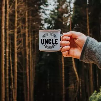 Дядя Миф Папа Легенда Эмалированная кружка для кофе семейная кружка День отца Подарки на день рождения для нового папы