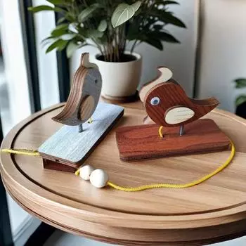 Дятел, дверной звонок с тросом, дверной молоток, деревянный колокольчик для лавочника, детская игрушка-птица, украшение для входа в дом, Рождественский подарок