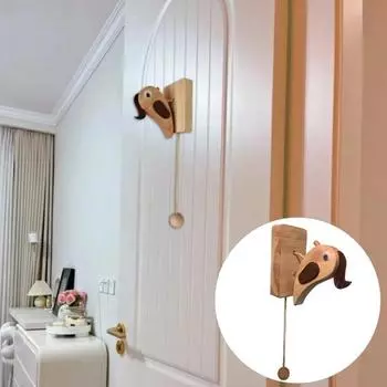 Дятел, дверной звонок с тросом, винтажная форма птицы, деревянный молоток для входной двери, украшение для входа в офис, подарок на новоселье 1pc