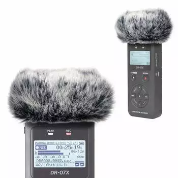 DR07X Tascam ветрозащитная муфта для портативного цифрового диктофона DR07X ветрозащитная муфта из искусственного меха для микрофона YOUSHARES DR-07X DR-07MKII