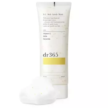 dr365 Melt Scrub Wash Пена для умывания лица Витамин C Уход за порами кожи Керамиды Cica Чувствительная кожа Увлажнение Синтетический аромат Краситель Бесплатно Красивый