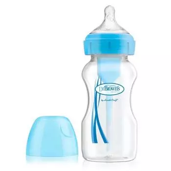Dr. Brown s Baby Bottle Wide Mouth PP Blue 240ml 1U