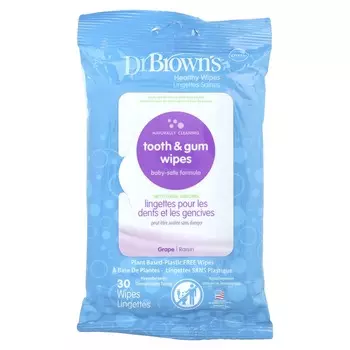 Dr. Brown S, Tooth & Gum Tissues, Grape, 30 Sheets