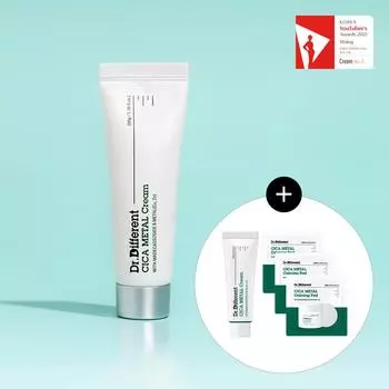 Dr.Different Cica Metal Cream 50г Специальный набор (+Cica Cream 20 г + Cica Pad 6 подушечек)