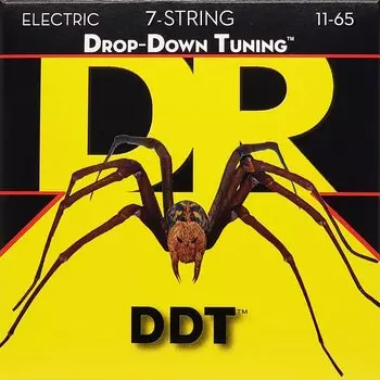 DR Electric String 7-струнная DROP-DOWN TUNING Никелированная .011-.065 DDT7-11 []