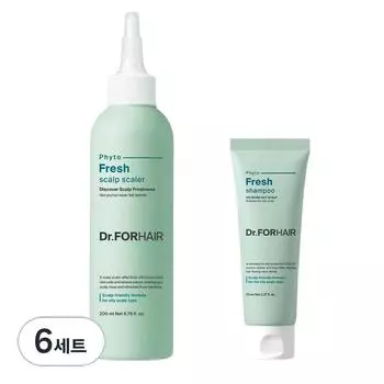 Dr. For Hair Phytofresh Scalp Scaler 200ml + Shampoo 70ml set, 6 sets