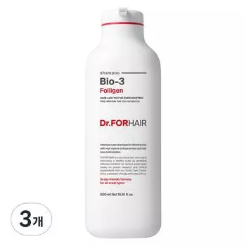 Dr. For Hair Polygen Bio3 Functional Shampoo Fresh Herb Fragrance, 500ml, 3 pcs.