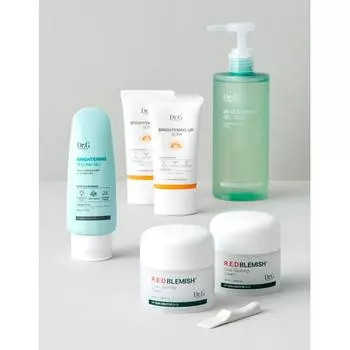Dr.g Best Duo Special Set Успокаивающий крем 50 мл 1+1+осветляющий солнцезащитный крем 35 мл 1+1+слабокислотная гелевая пена 300 мл+пилинг-гель 60 г