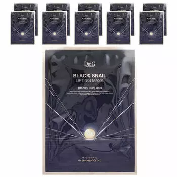Dr. G, Black Snail Lifting Beauty Mask, 10 sheets, 28ml (0.94fl oz) each
