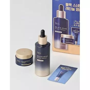 Dr.g Black Snail Retinol Ampoule 50 мл +15 мл Cream 2 мл Tone Up Sun Free