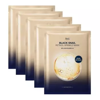 Dr.G Black Snail Retinol Linkle Mask 5 шт.