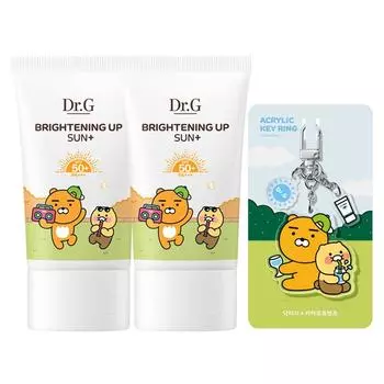 Dr.G Brightening Up Sun Plus Sun Cream SPF50+ PA+++ 50ml x 2p + key ring set, 1 set