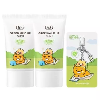 Dr. G Green Mild Up Sun Plus Sun Cream SPF50+ PA++++ 50ml x 2p + key ring set, 1 set