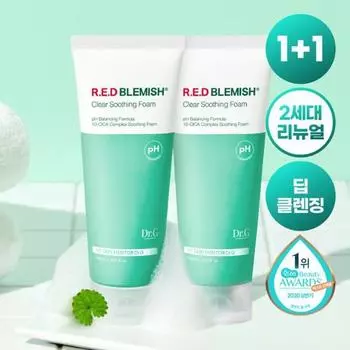 Dr.G Mildly Adic Red Blemish Clear Успокаивающая пена Double Plan (150мл+150мл)