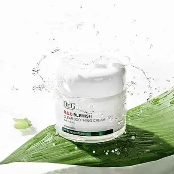 Dr.G RED Blemish Clear Soothing Cream 70 мл, Осветляющий, Увлажняющий, Увлажняющий, Корейская косметика, Kbeauty, образец