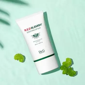 Dr.G RED BLEMISH SOOTHING UP SUN SPF 50+ PA++++ 50 мл, Гипоаллергенный, Успокаивающий, Увлажняющий, Корейская косметика, Kbeauty, образец
