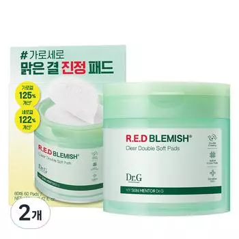 Dr.G Red Blemish Clear Double Grain Pads 190 мл, 60 шт., 2 шт.