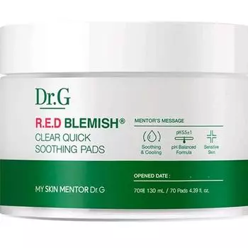 Dr.G Red Blemish Clear Quick Soothing Pack 70 листов, 1 упаковка
