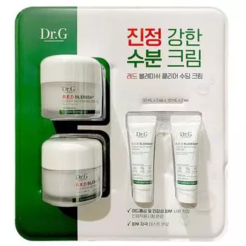 Dr.G Red Blemish Clear Успокаивающий крем 50 мл(2 шт.) + 10мл(2 шт.) Cica Moisture Soothing, 120 мл, 1 набор