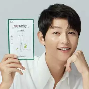 DR.G Red Blemish Cool Soothing Mask 30 г x 10 шт., Увлажнение, Kbeauty, Корейская косметика, образец
