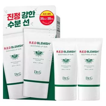 Dr.G Red Blemish Soothing Up Sun 35мл + 35мл Duo Set SPF50+ PA++++, 1 комплект Популярная корейская косметика