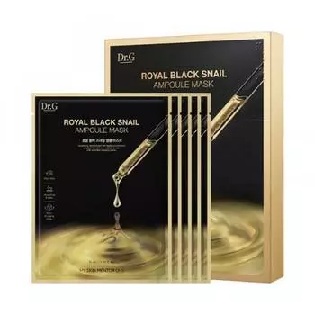 Dr.g [новый] Dr.g Royal Black Snail Ampoule Mask 30 г 5 листов