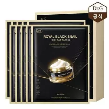 [Dr. G] Королевская черная улиточная крем-маска (10 листов), 1 упаковка, 10 шт.